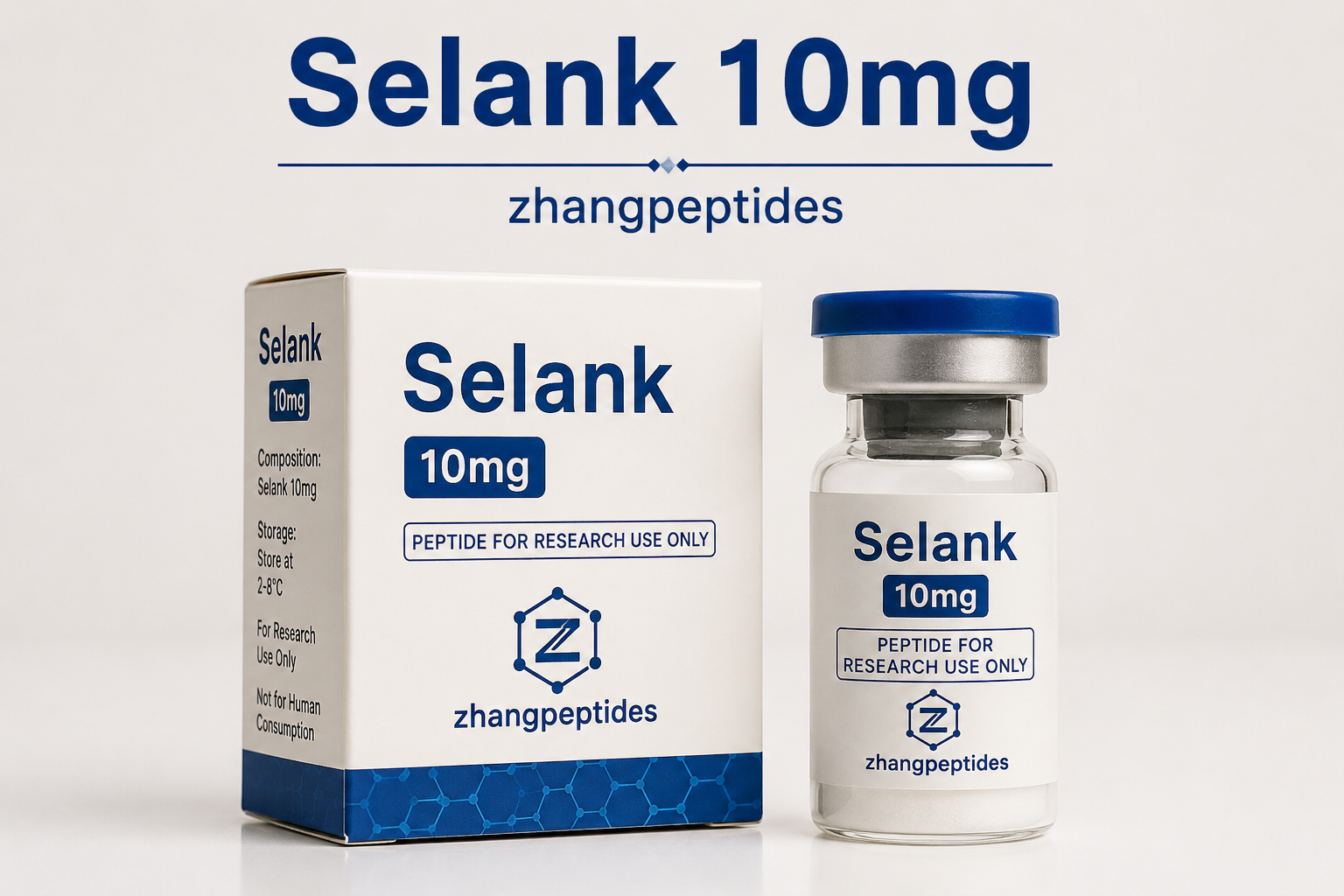 Selank 10mg high-purity research peptide vial